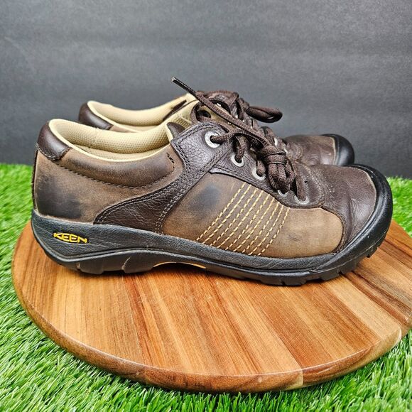 Keen Finlay Oxford Sneakers Mens 8 Brown Leather Casual Hiking Soft Toe Shoes main image 10
